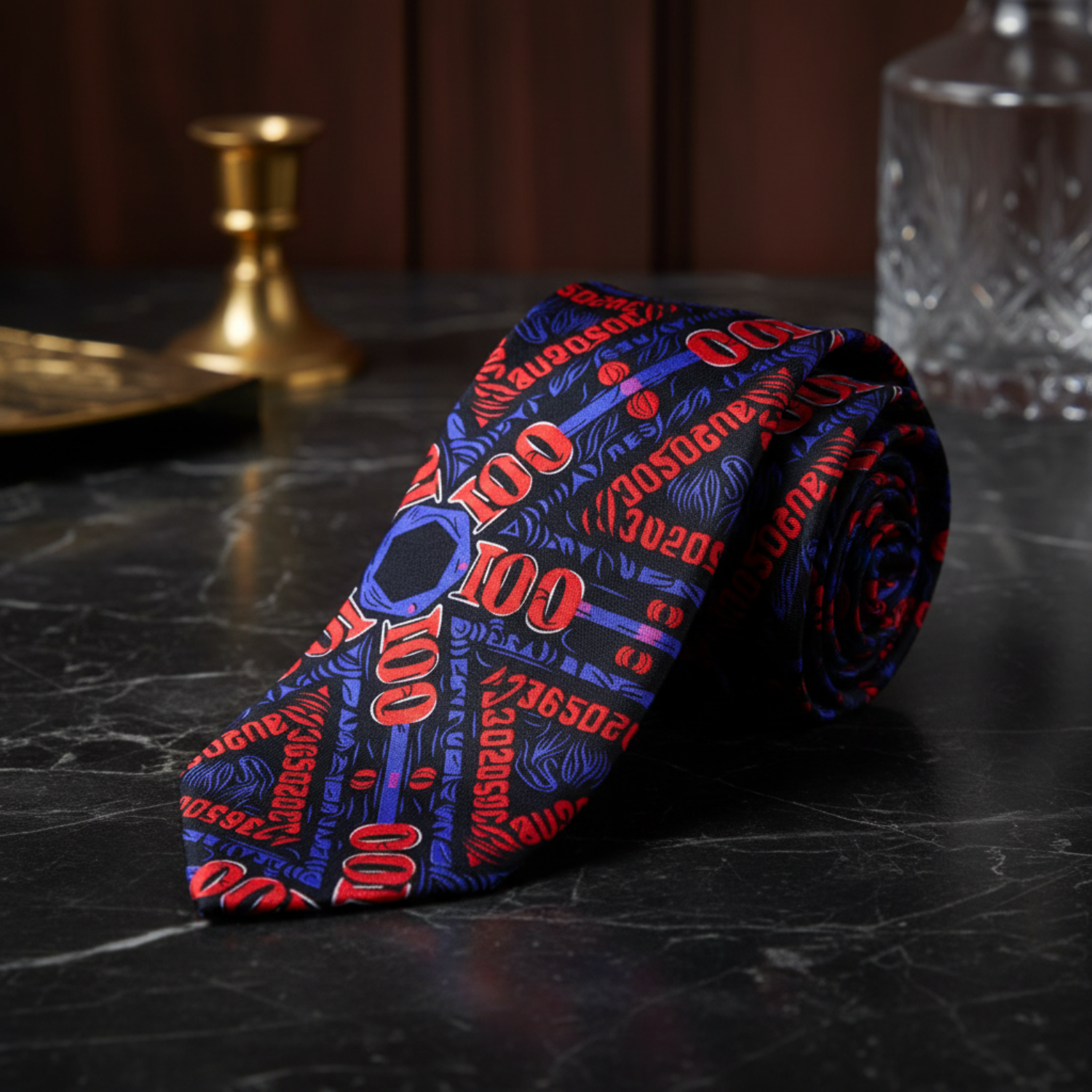 Alt Red, Blue Hundreds Tie