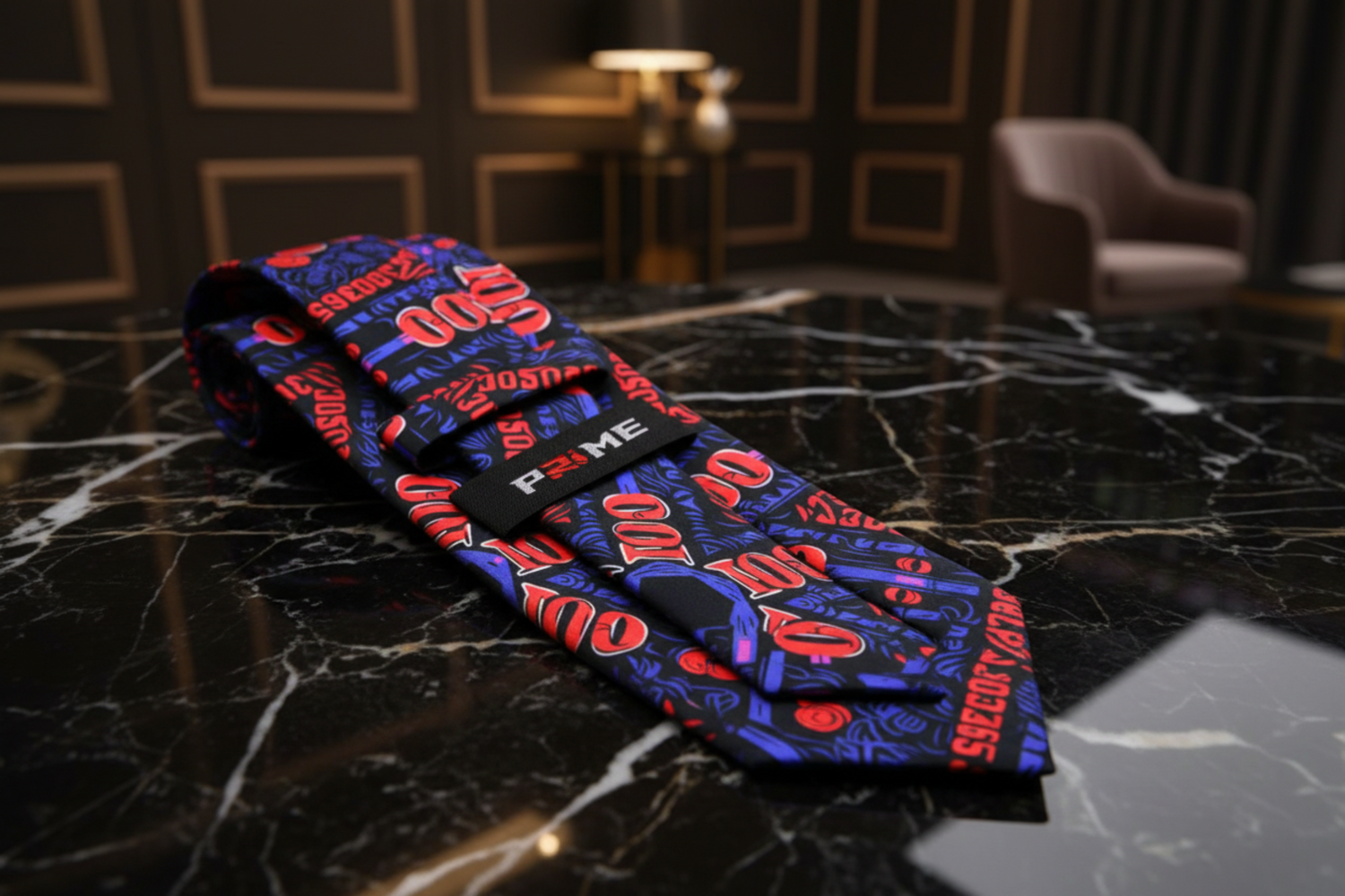 Red Blue Hundred Necktie