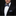 Black and Grey Floral Bow Tie and Square on Man