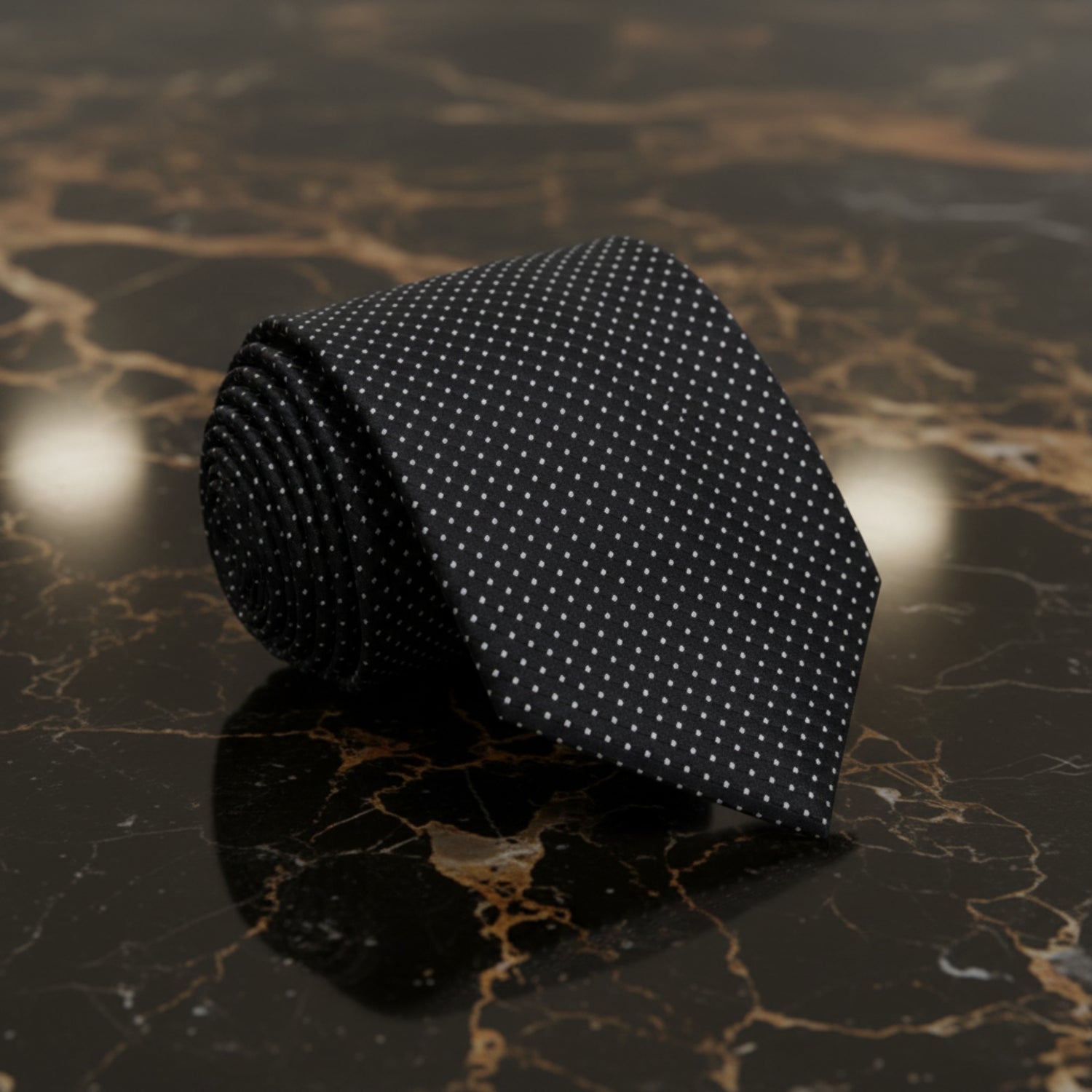Black Geometric Tie  