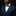 Man wearing a navy suit with a patterned bow tie and pocket square against a black background