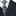 White, Black, Grey Abstract Necktie and Square
