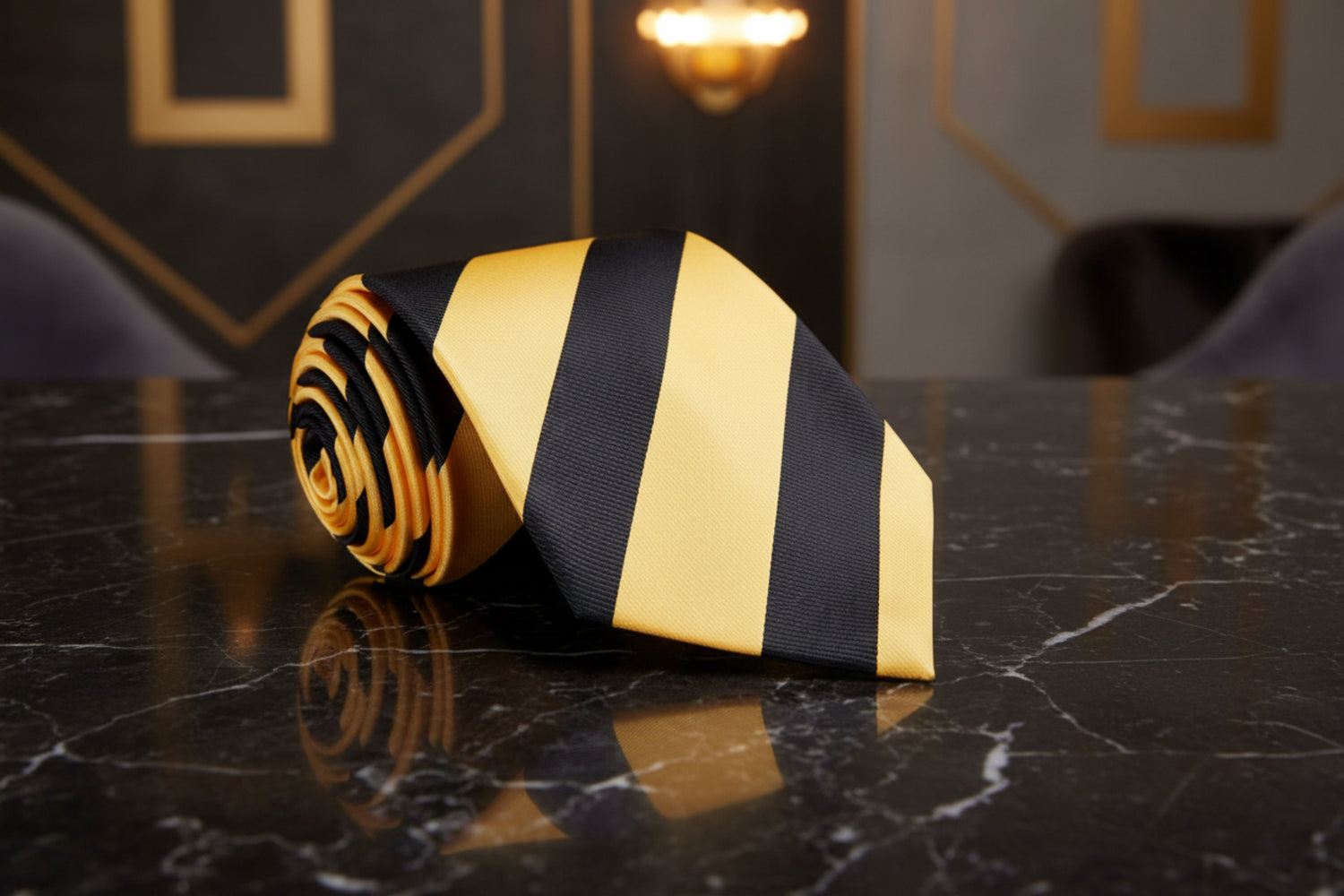 Yellow and Black Block Stripe