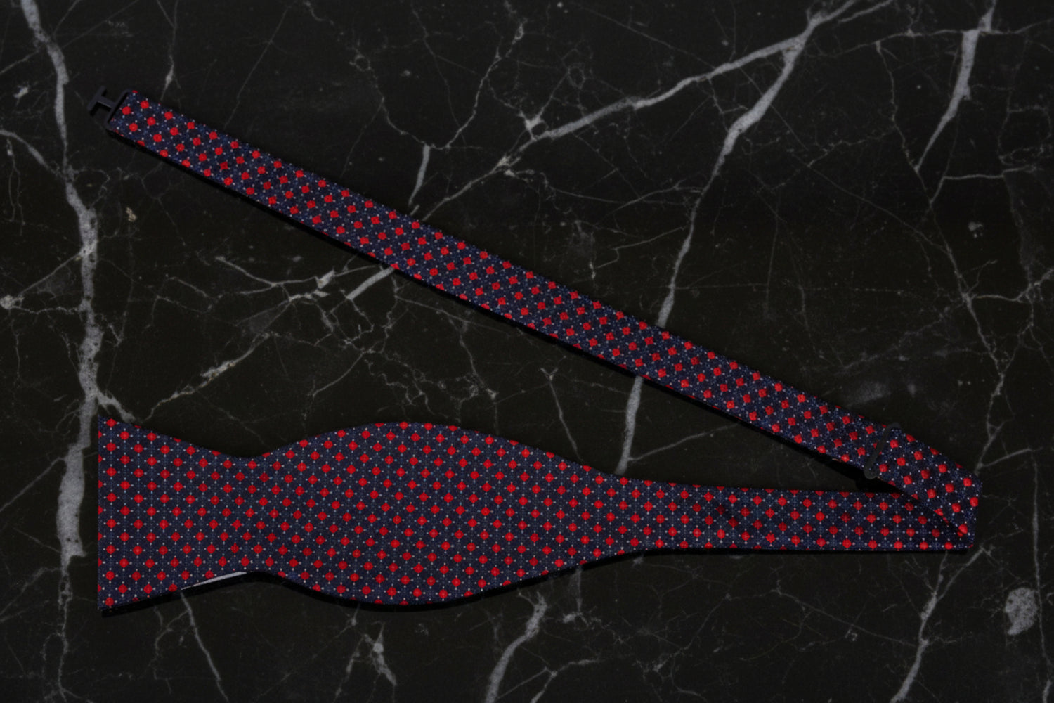 Self Tie Black, Red, Purple Check Bow Tie