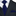 Primary View: A Dark Blue, Black Abstract Cement Pattern Necktie, Pocket Square