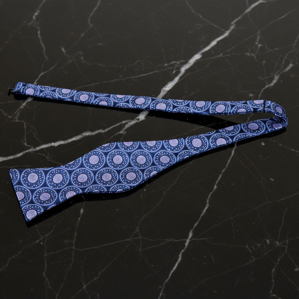 Blue Black Purple Donut Sprinkles Bow Tie Self Tie