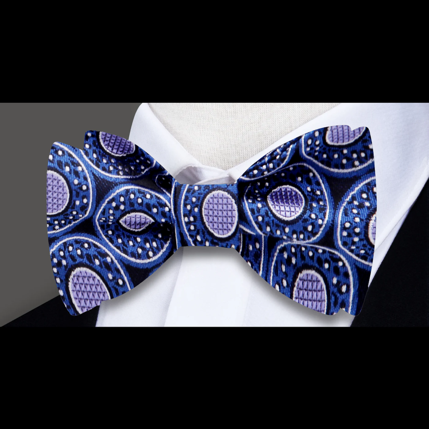 Blue Black Purple Donut Sprinkles Bow Tie  