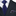 Classic View: A Dark Blue Small Geometric Diamond With Small Dots Pattern Necktie With Silver, Blue, Red Pocket Square