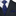 Blue with Brown Comets Necktie and Matching Square