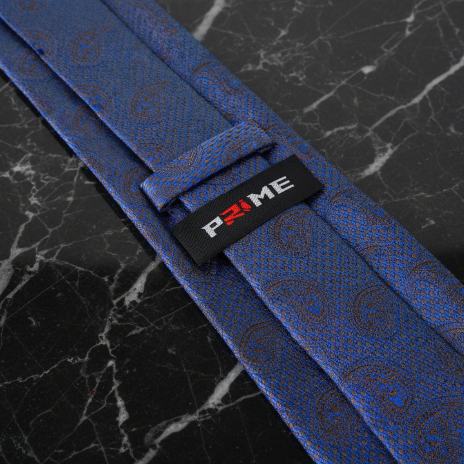 Blue, Brown Paisley Necktie Keep