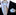 A Light Blue and Light Brown Abstract Shaped Pattern Necktie With Matching Square