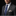 Man wearing a gray suit with a blue tie featuring deer pattern and matching pocket square on a black background