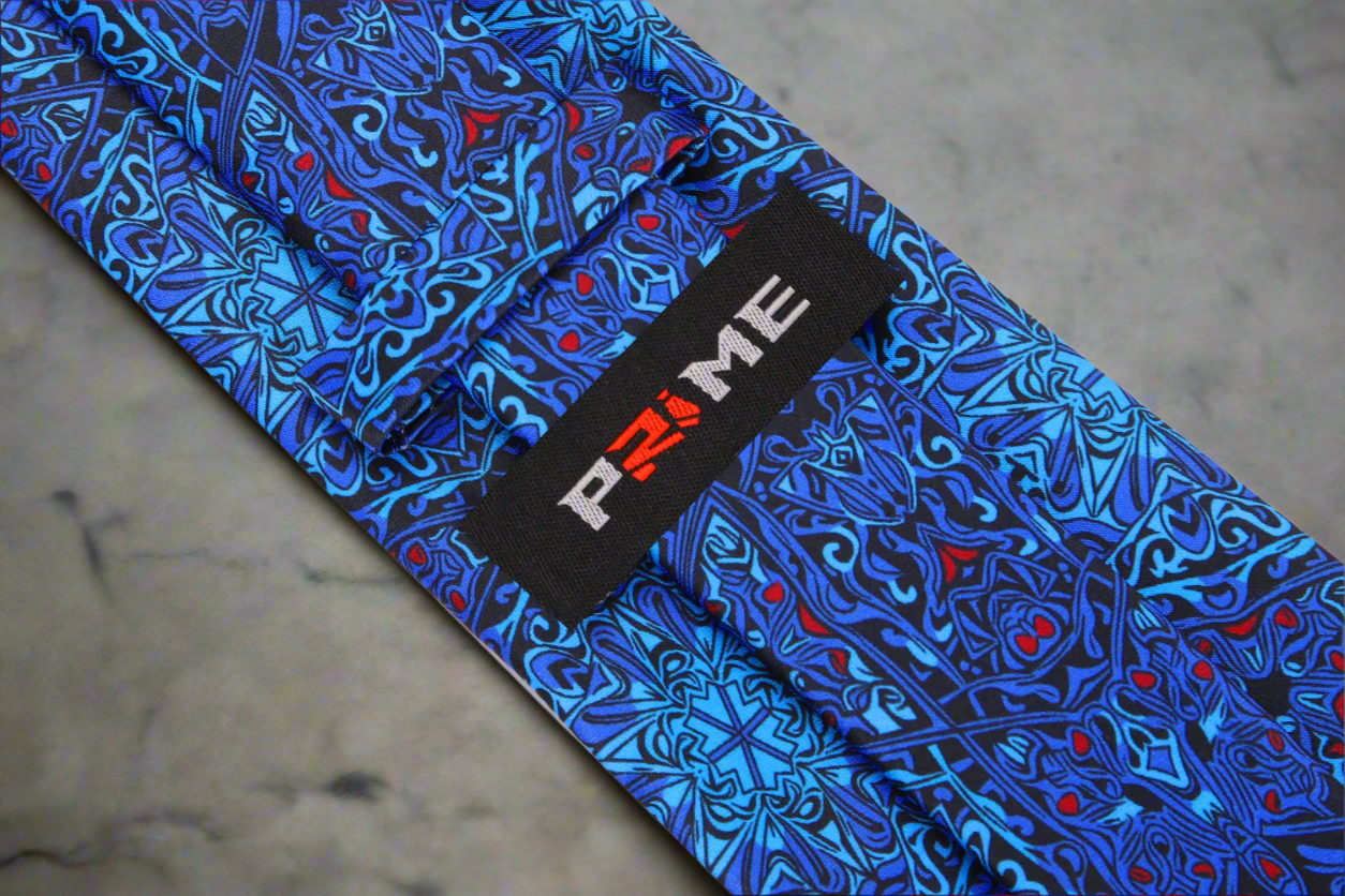Shades of Blue Abstract Necktie keep