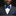 Blue Stripe Bow Tie and Square on Man