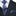 Blue Fog Paisley Necktie and Matching Square