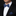 Man wearing Blue Geometric bow Tie and Accenting Blue Square