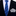 Thin Blue Geometric Necktie & Accenting White Blue Stripe Square