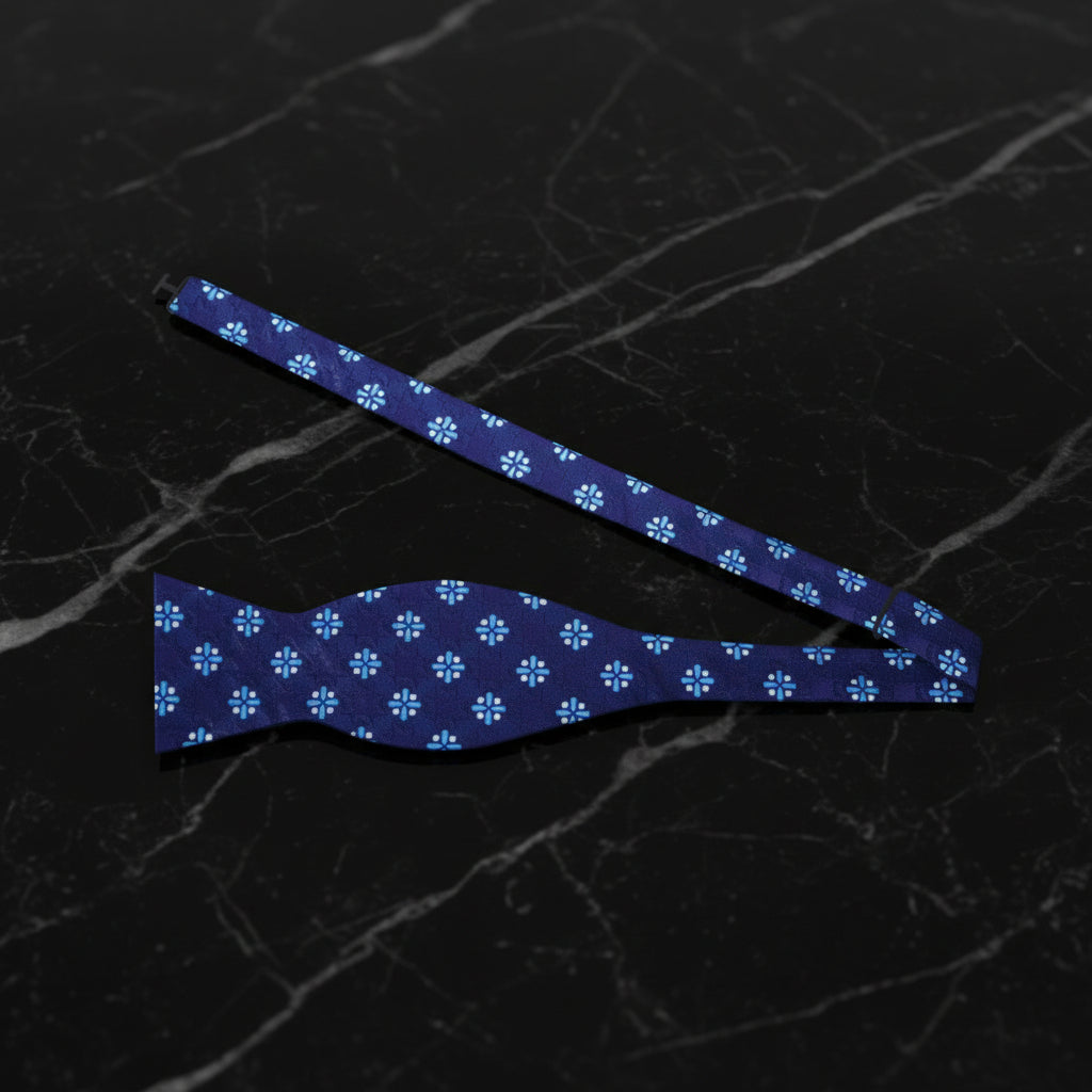 Blue Bursts Self Tie Bow Tie