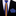 Thin Tie: Blue, Gold Lined Tie and Blue Square