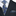 Main Blue, Light Gold Flowers Tie and Square