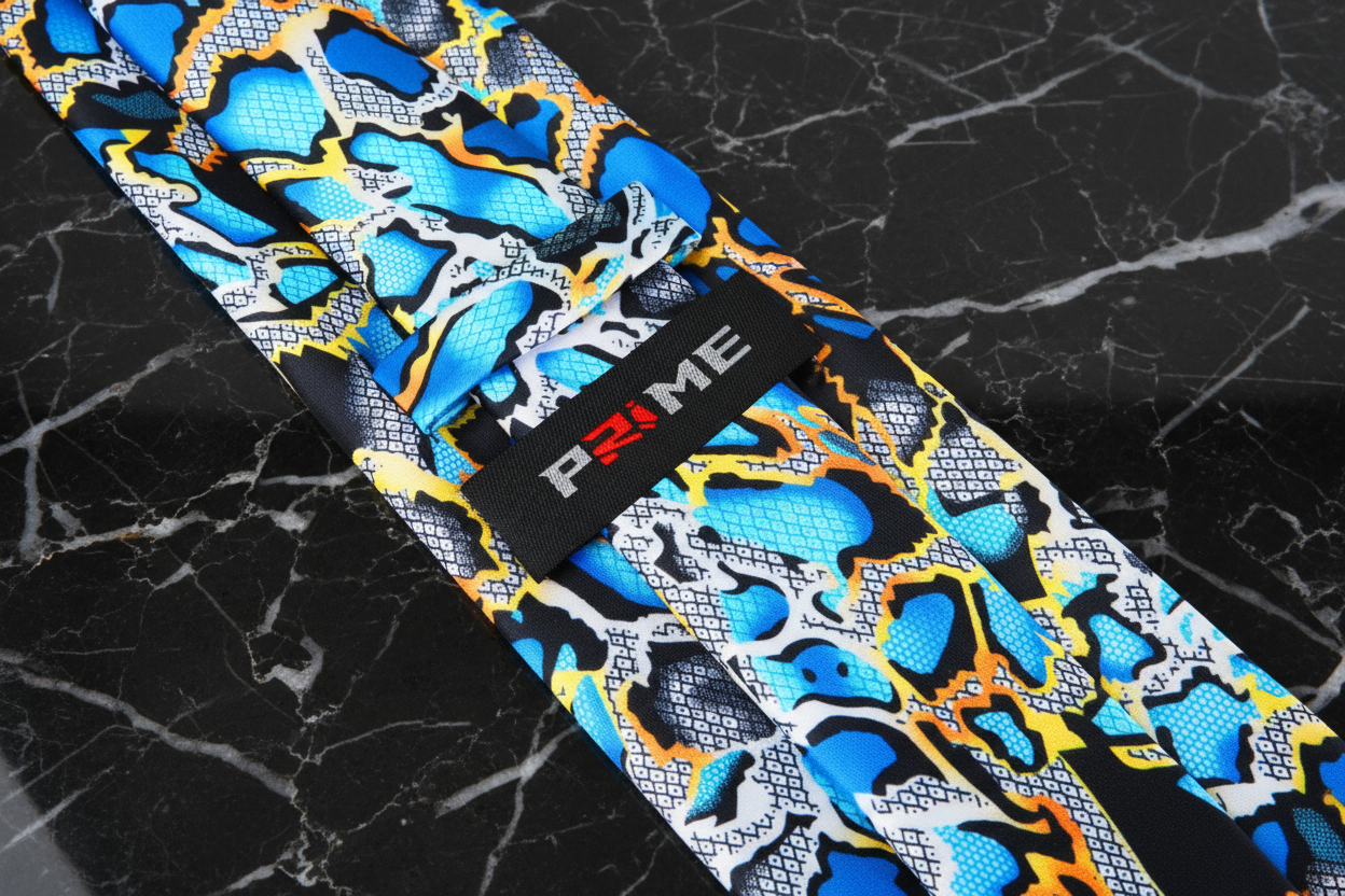Blue Gold Snakeskin Tie Keep