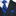 Blue Green Stripe Necktie and square