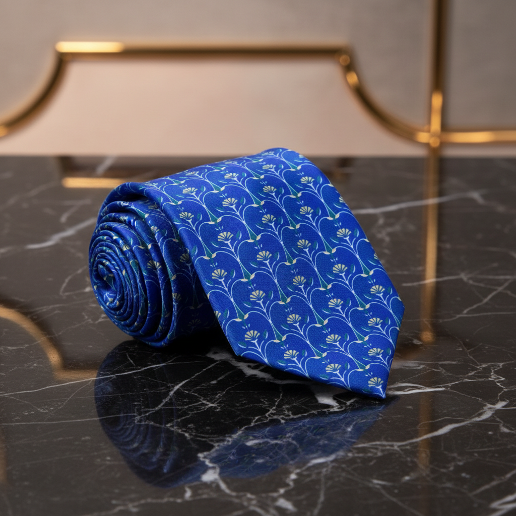 Blue Apple Slices Necktie 