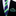 Thin Blue and Green Black Stripe Necktie and Accenting Blue Green Polka Square