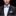 Light Silver and Blue Check Bow Tie and Square on Man