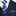 A Blue, Grey, White Stripe Pattern Necktie, With Matching Pocket Square