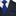 Premium A Blue and Black Checker Pattern Silk Necktie With Matching Pocket Square