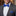 Blue Paisley Bow Tie and Square on man