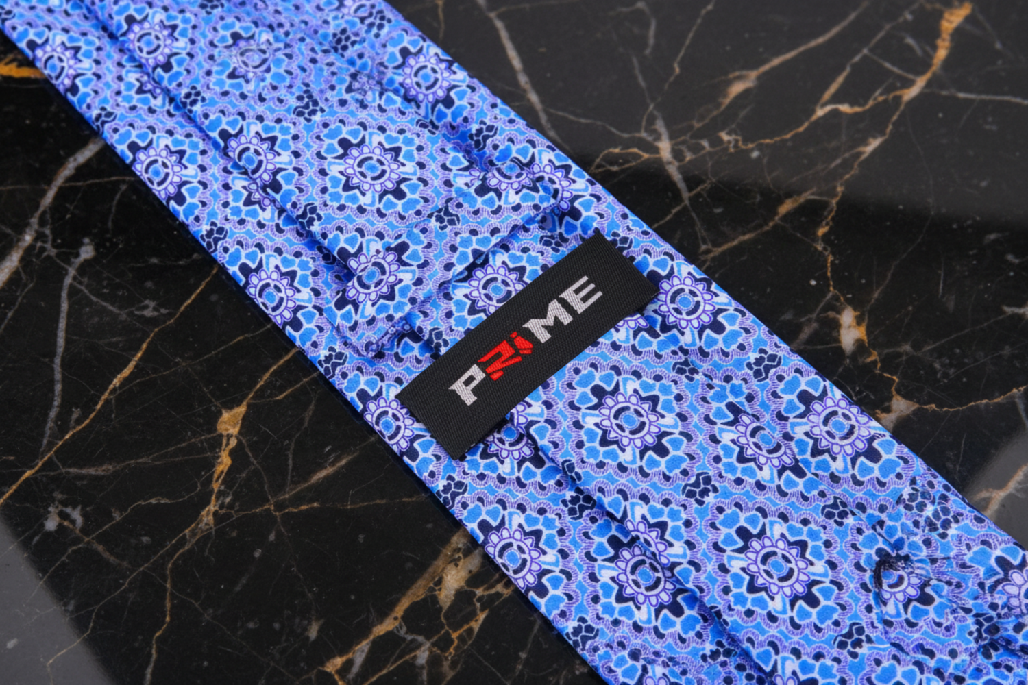 Tie Keep: Blue Mosaic Necktie