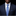 Man wearing a navy suit with a blue patterned tie on a black background