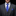 Man wearing a gray suit with a blue polka dot tie and pocket square on a black background