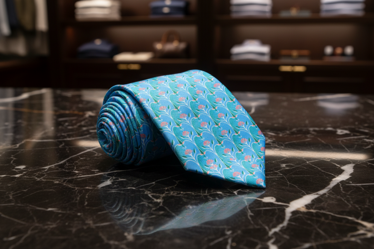 Blue Apple Slice Necktie