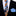 Thin Tie: Blue, Orange, White Plaid Necktie and Blue Square