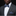 Grey, Blue Geometric Bow Tie and Square on Man