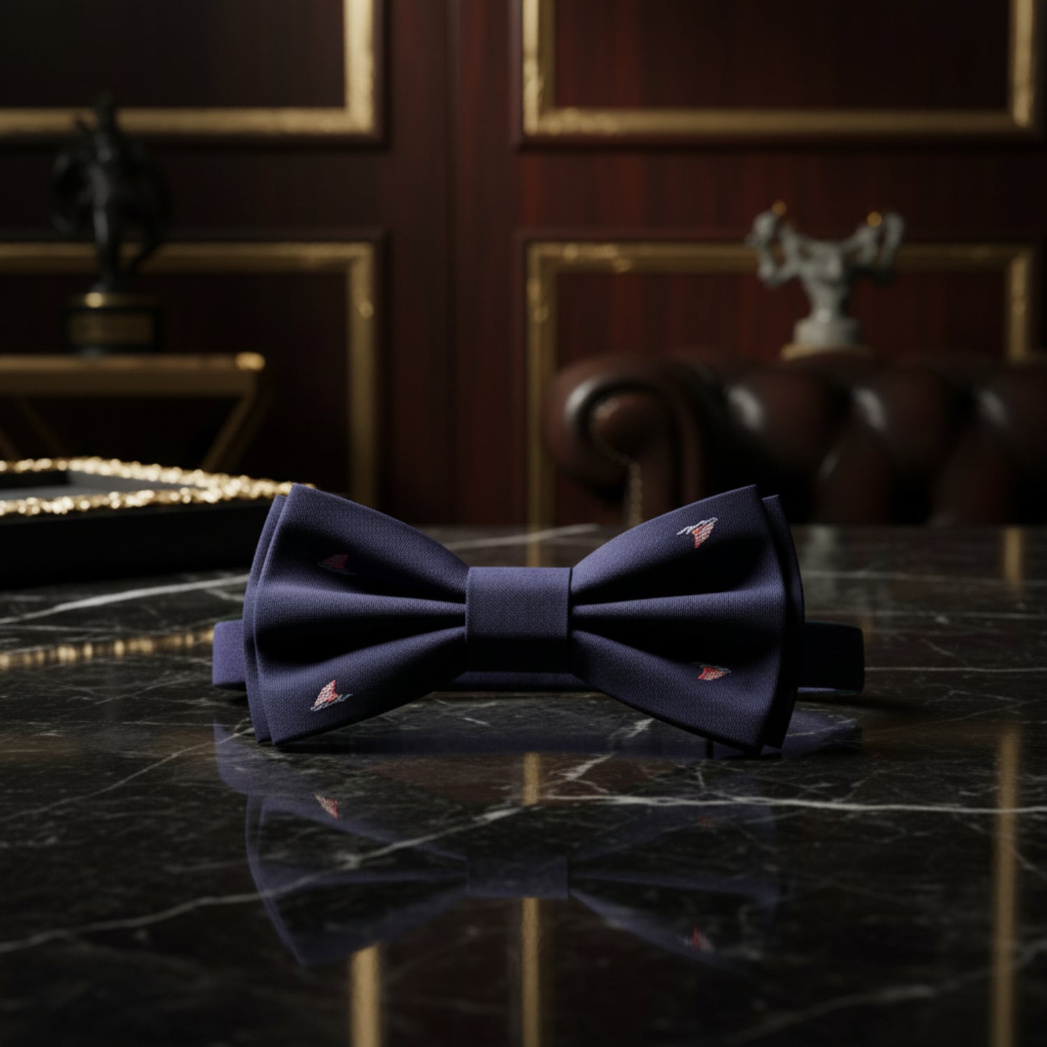 Blue and Pink Shark Fins Pre Tied Bow Tie