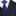 Navy suit with a matching floral tie and pocket square
