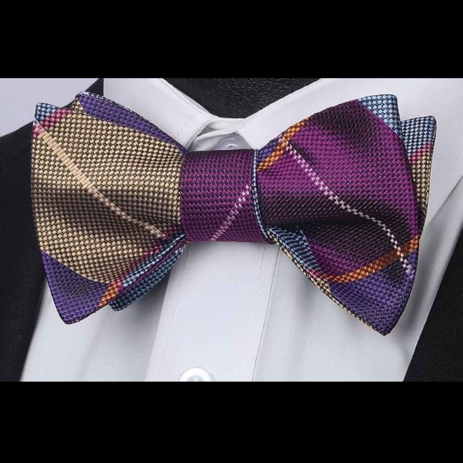 Purple Blue Hartford Plaid Bow tie