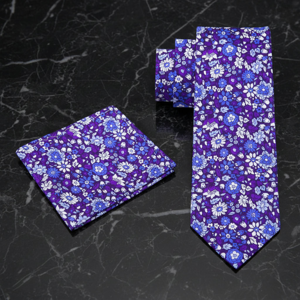Alt Shades of Purple  Tie and Pocket Square||Purple