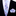 Blue plaid thin tie and matching pocket square on a black suit jacket.