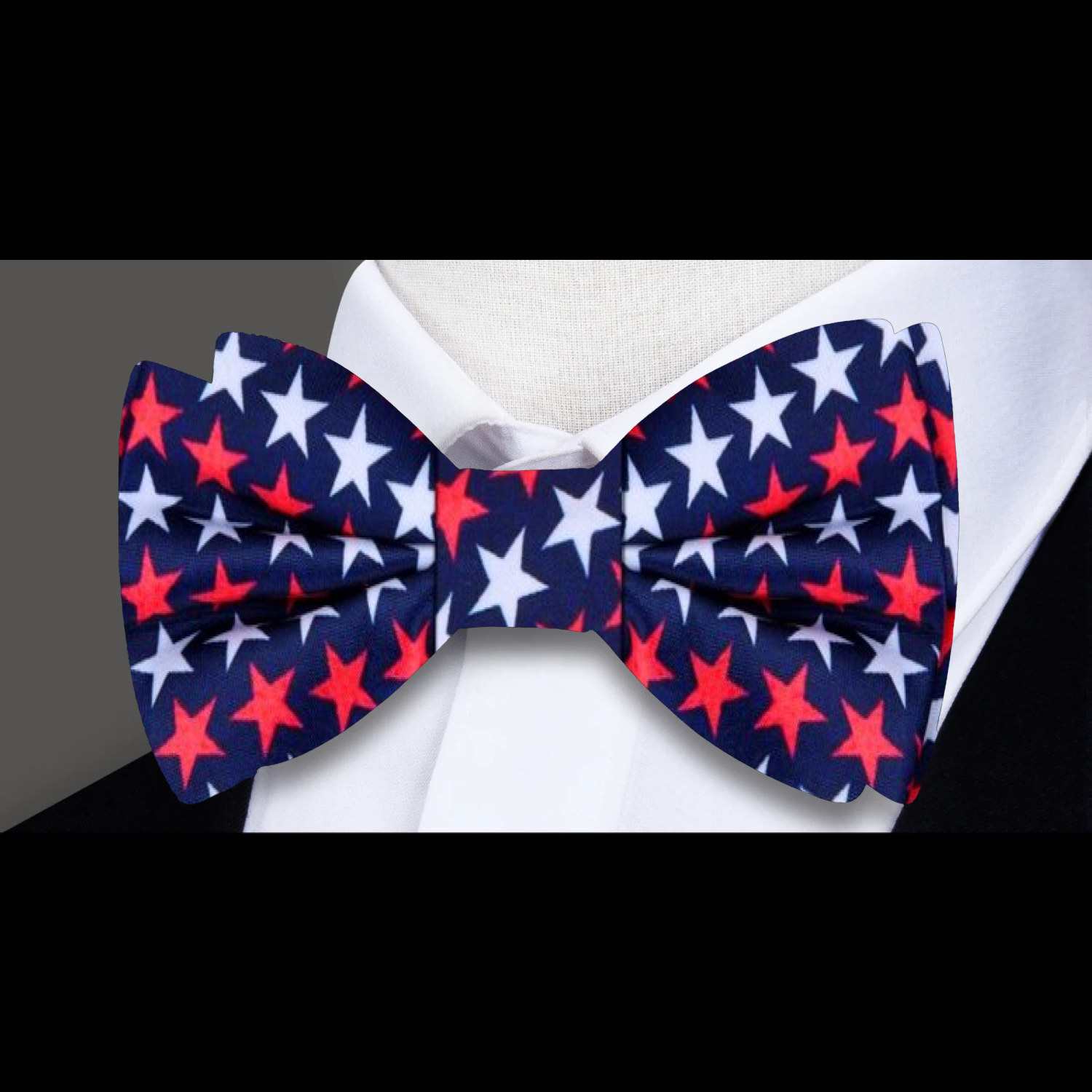 Red, White & Blue Stars Bow Tie | Patriotic Elegance