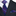 Primary Blue with Red and White Polka Tie and Square