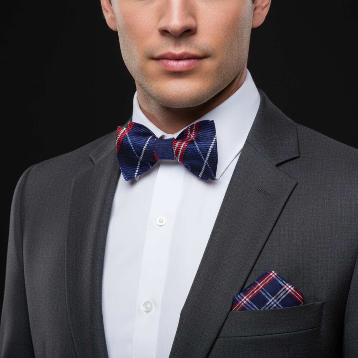 Plaid Bow Tie Collection in Blue, Sage, or Brown-Red Tones