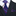Primary Blue with Red and White Polka Tie and Accenting Square