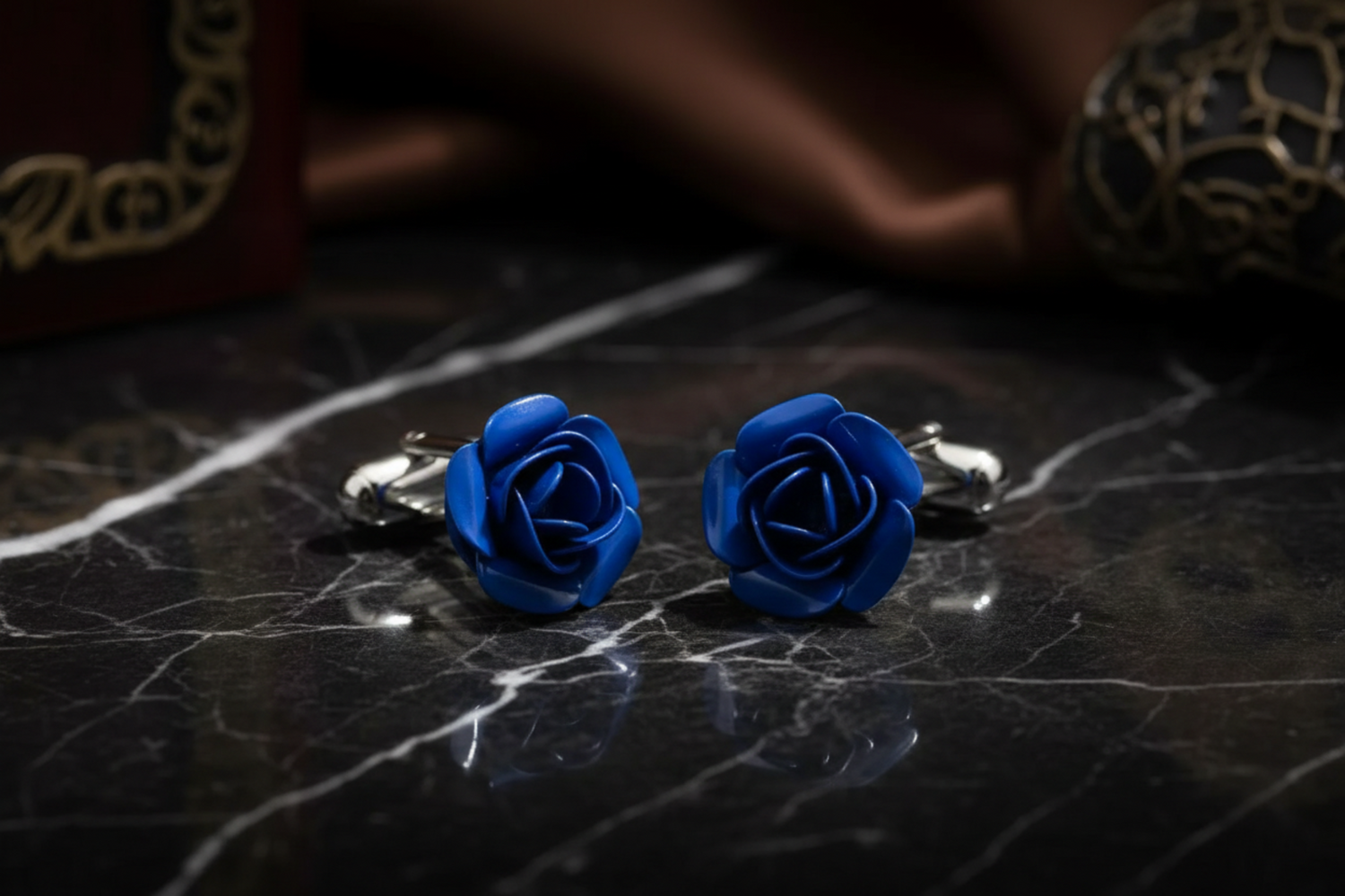 Blue Rose Cufflinks