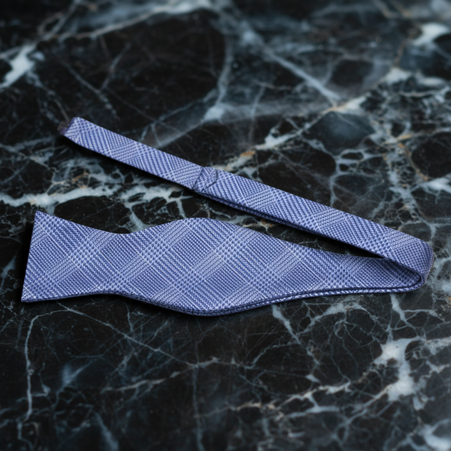 Light Blue plaid Self Tie Bow Tie