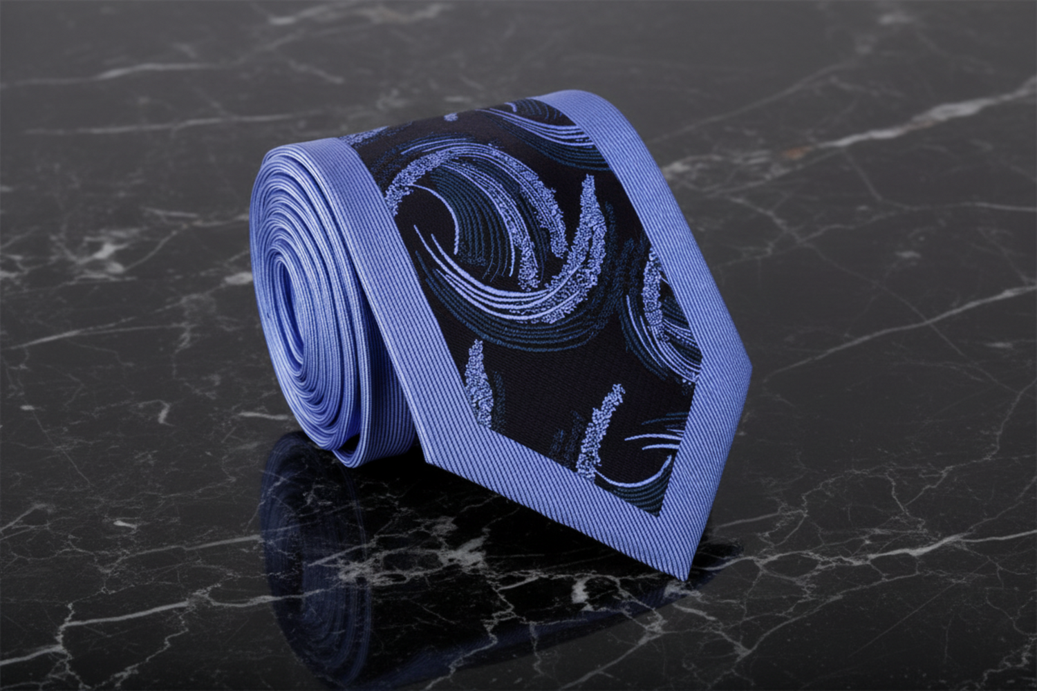 Blue Swirls Necktie  